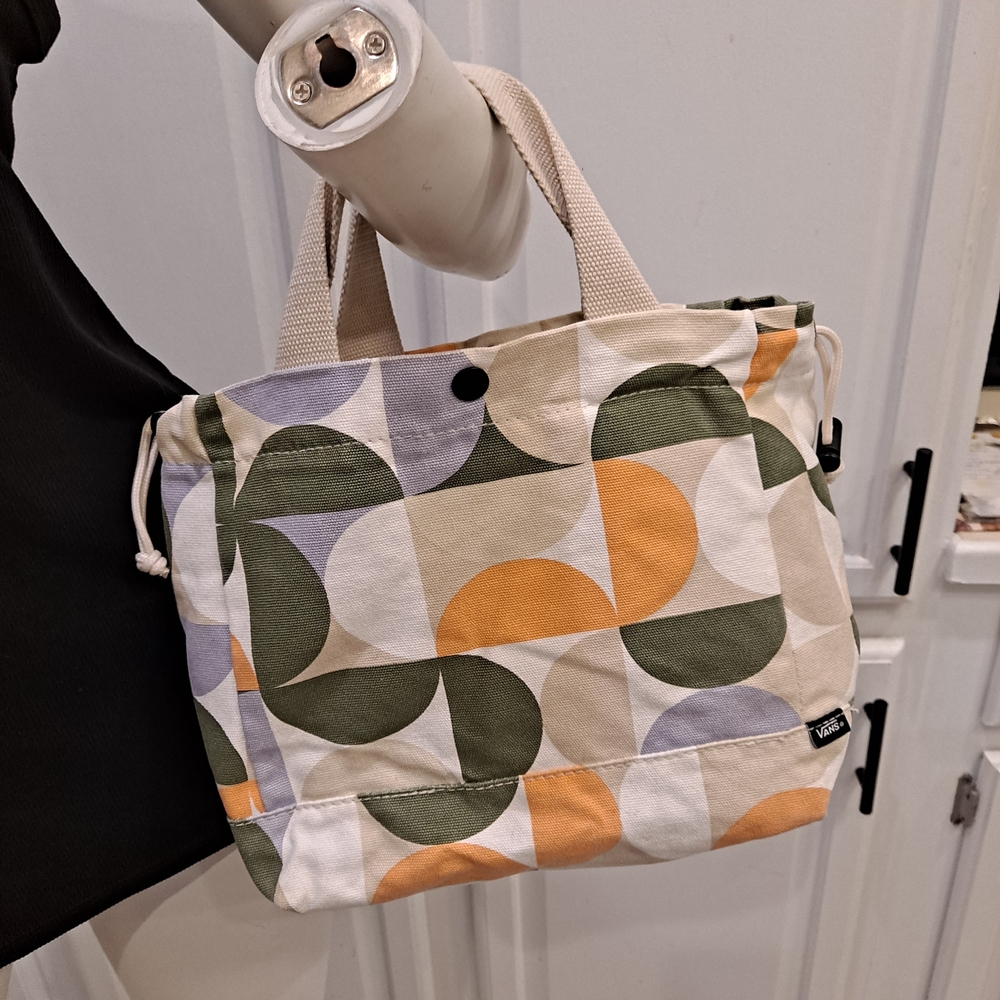 Vans Cream, Green, and Orange Crossbody Bag Off The Wall - Picture 10 of 11